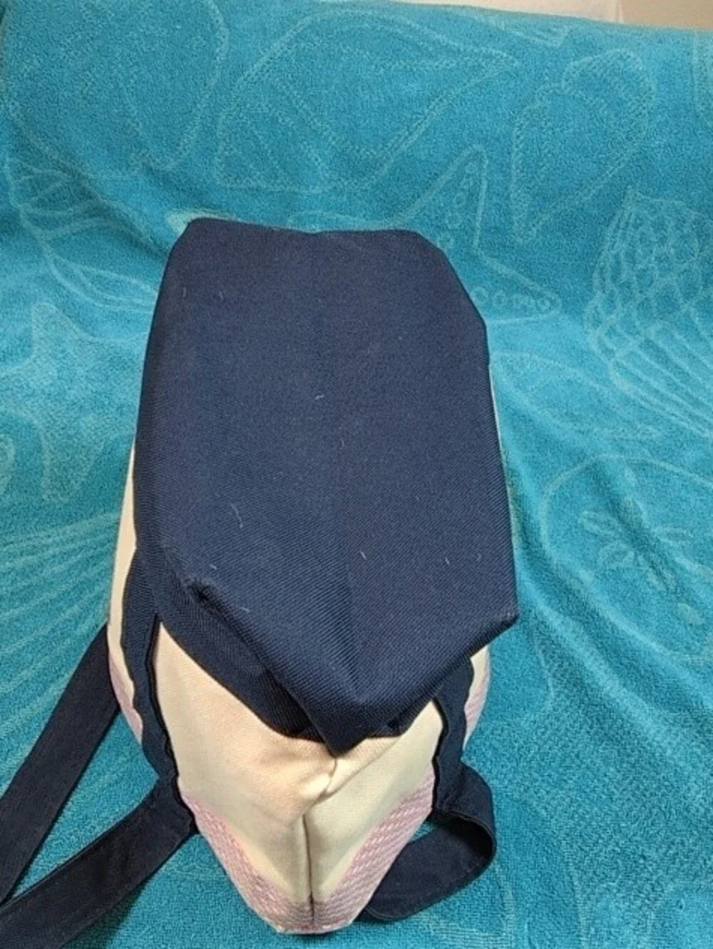 Vineyard Vines Pink, Navy & Cream Canvas Tote